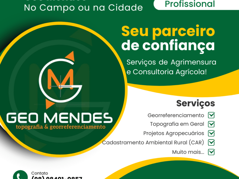 Geo Mendes - Seu Parceiro de Confiança em Serviços de Agrimensura e Consultoria Agrícola! 🌾